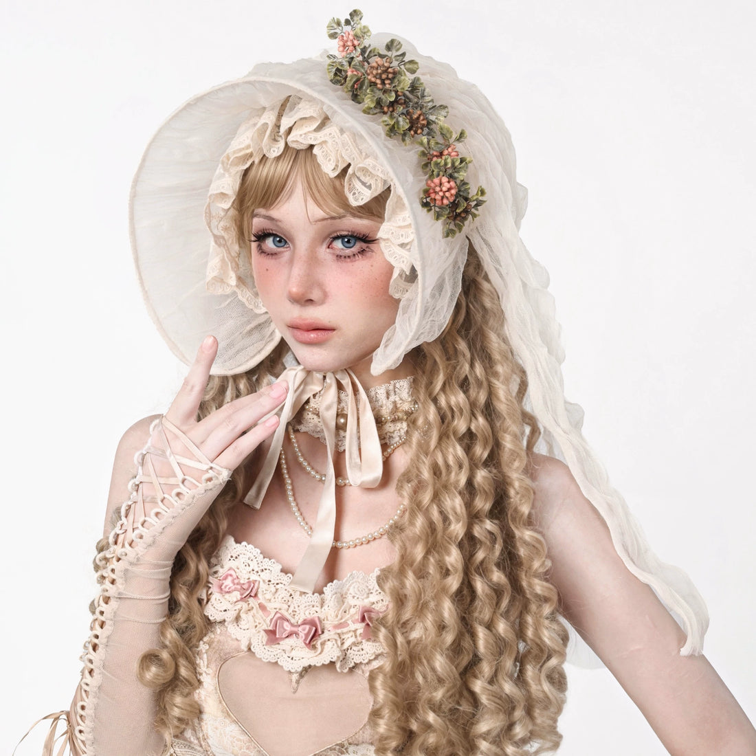 Lolita Vintage Sweet Dark Lace Hat