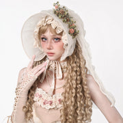 Lolita Vintage Sweet Dark Lace Hat image 4
