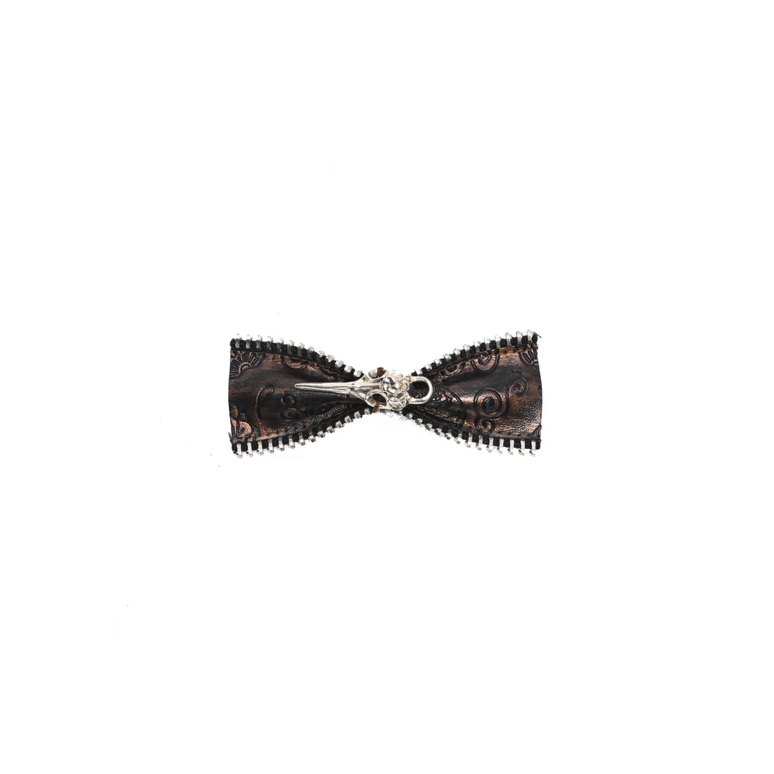 Vintage Bow Faux Leather Hair Clip