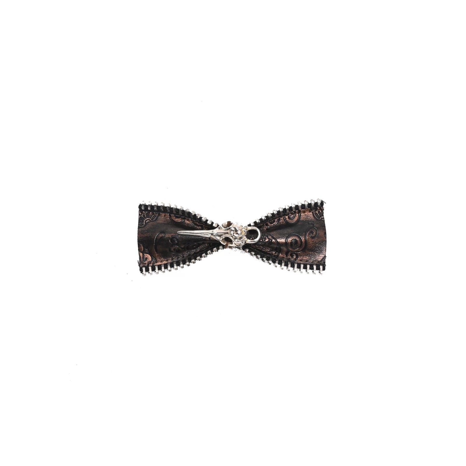 Vintage Bow Faux Leather Hair Clip image 1