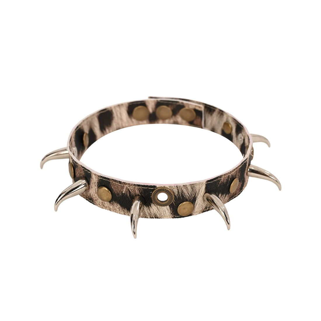 Punk Vintage Faux Leather Spike Choker