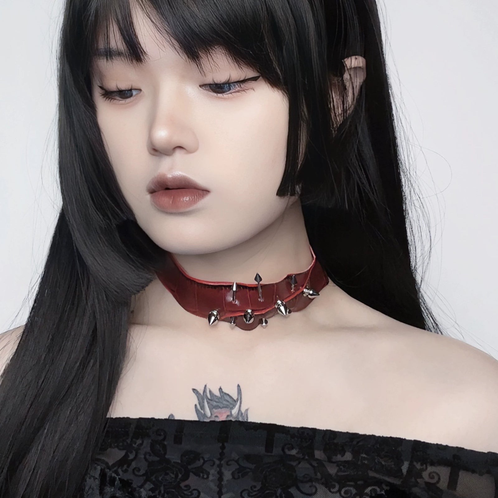 Gothic Punk Snake Faux Leather Choker image 3