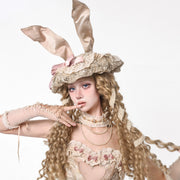 Vintage Lolita Bunny Ear Hat image 2