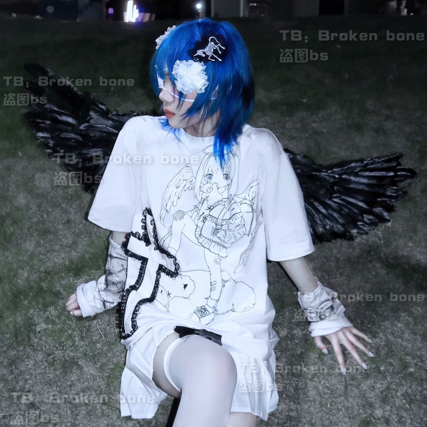 Gothic Punk Harajuku Lace Hair Clip image 3