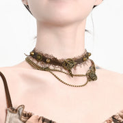 Punk Vintage Faux Leather Chain Necklace image 3
