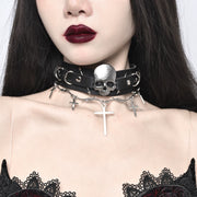 Gothic Cross Faux Leather Choker image 3
