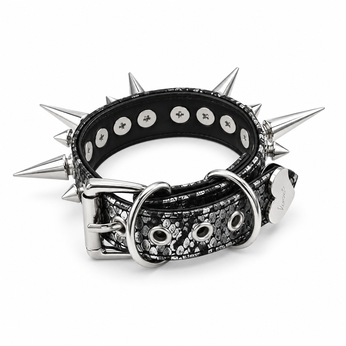 Spiked Snake-Embossed Punk Wrist Cuff product image 3