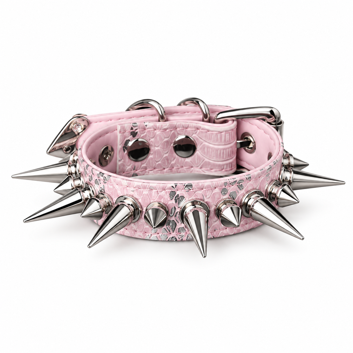 Spiked Snake-Embossed Punk Wrist Cuff product image 5