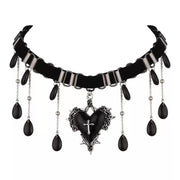 black heart drop choker image 1