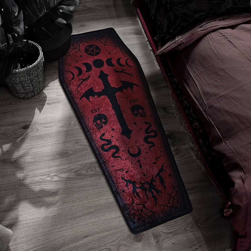 Bloody Mary Gothic Coffin Runner Rug alternative model view