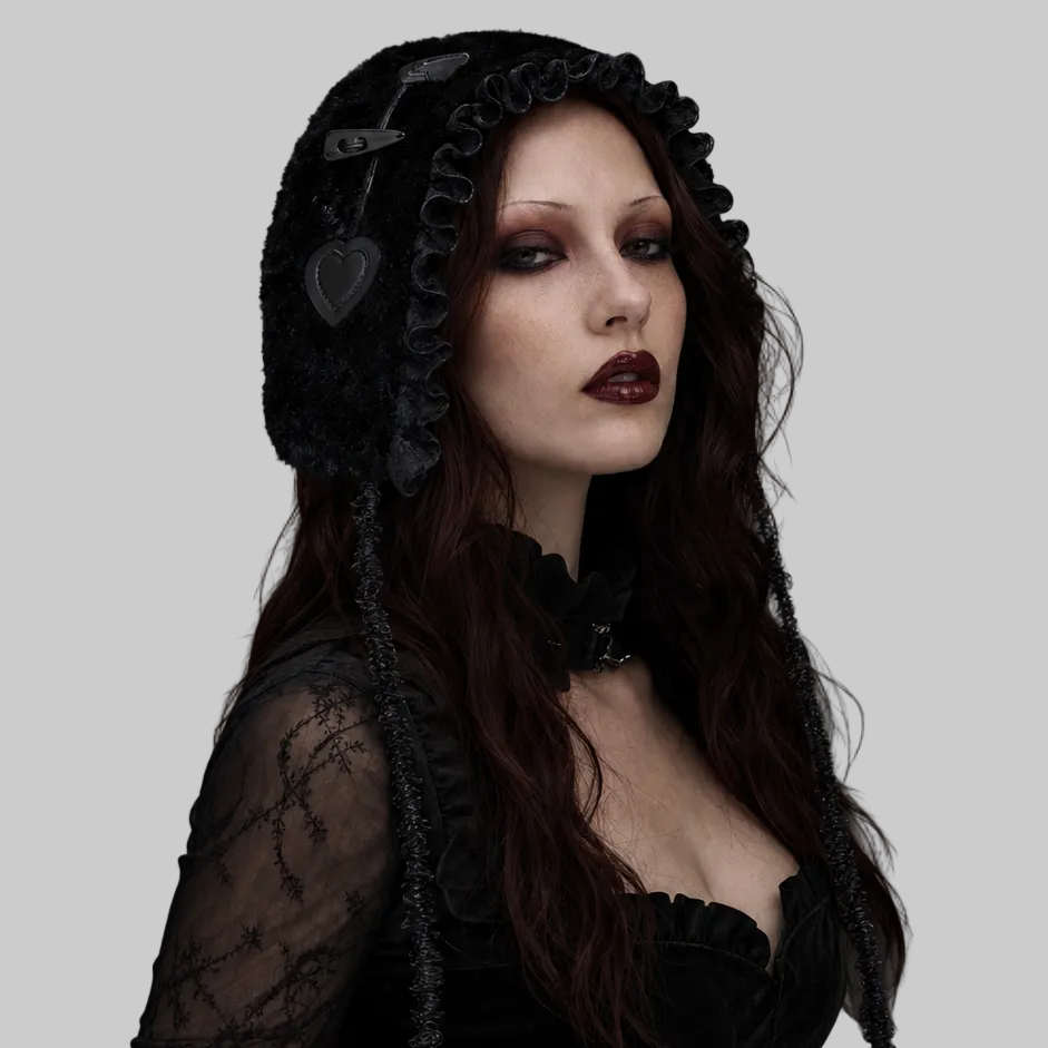 White Lace Plush Hat alternative model view