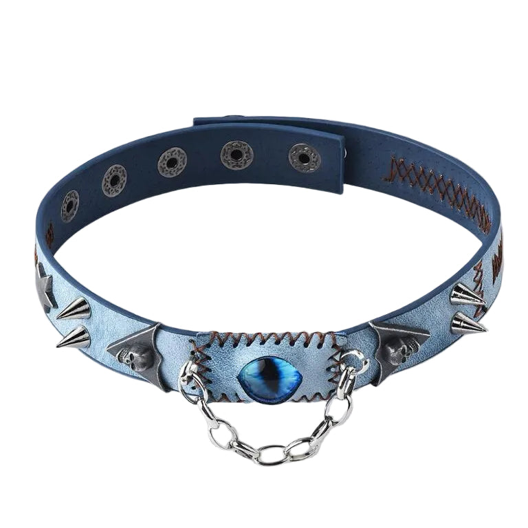 Demon Eye Chain Spike Gothic Choker product image 2