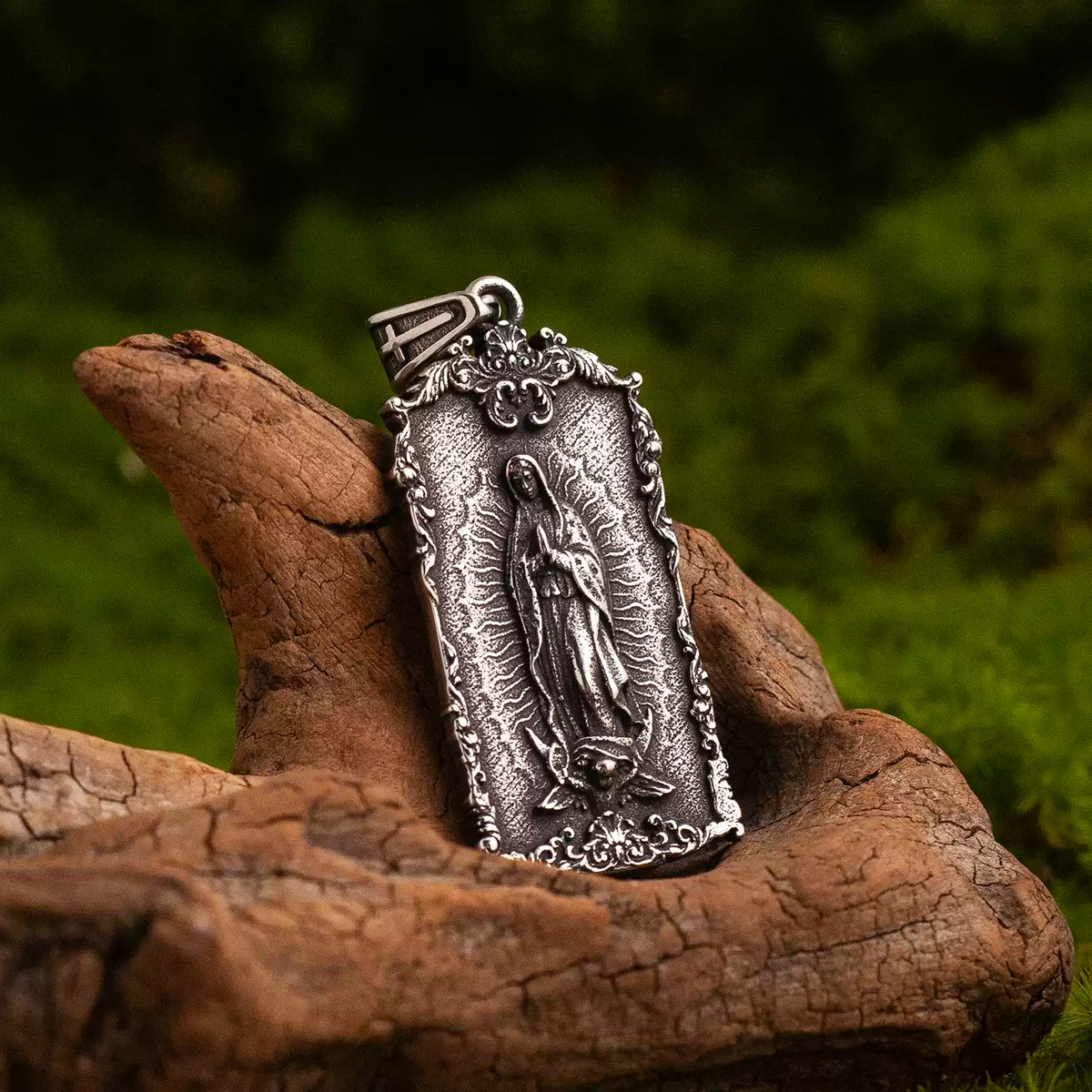 guadalupe double sided pendant image 2