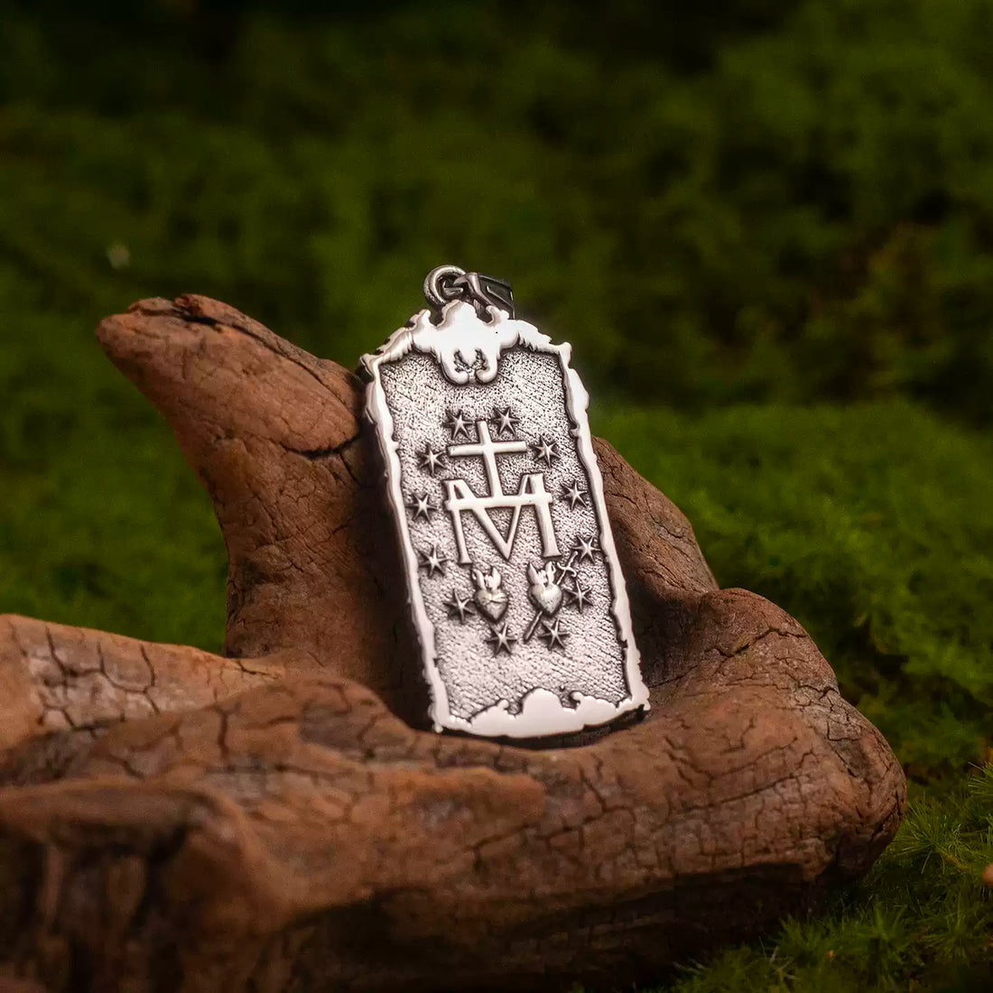guadalupe double sided pendant image 3