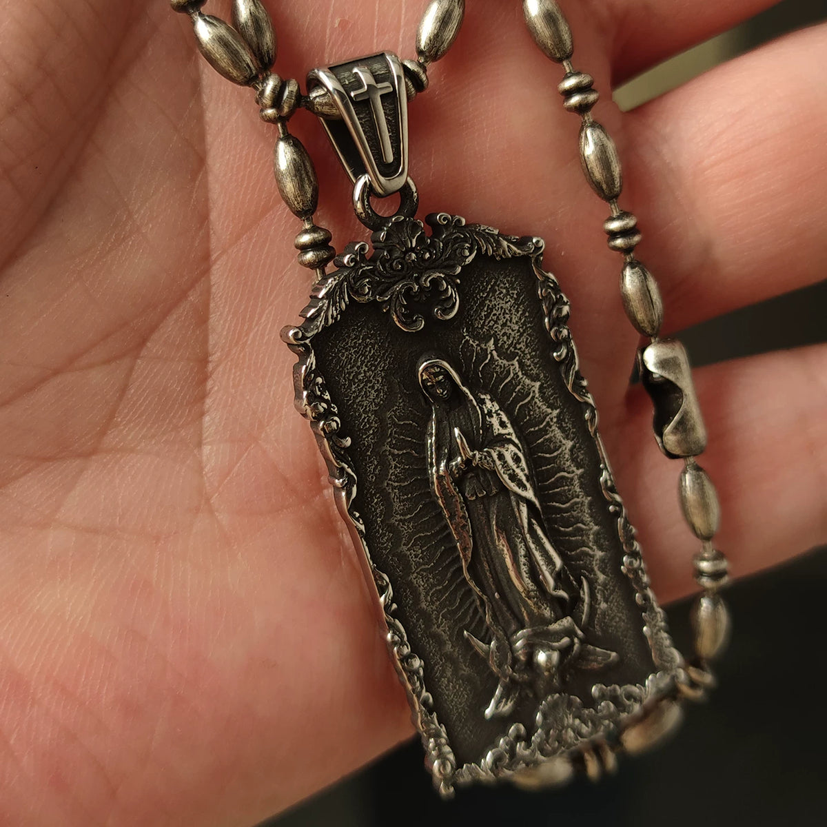 guadalupe double sided pendant image 11