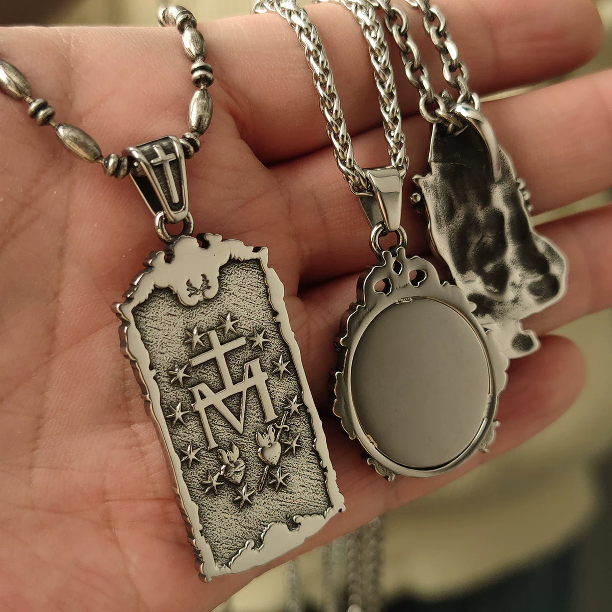 guadalupe double sided pendant image 14
