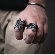 Demon Goat Skull Gothic Ring product image 2