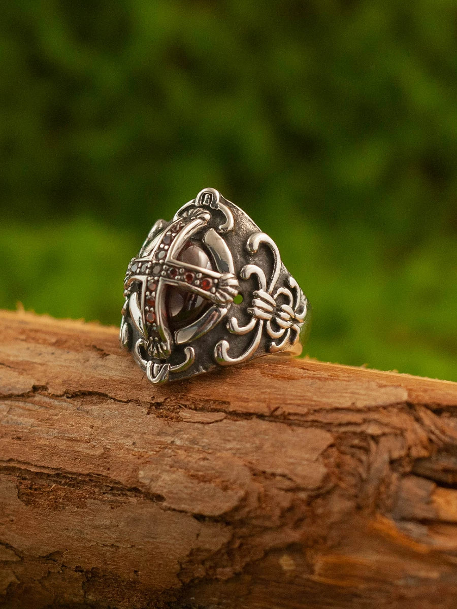 Templar Ruby Cross Signet Ring product image 4