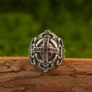 Templar Ruby Cross Signet Ring product image 3