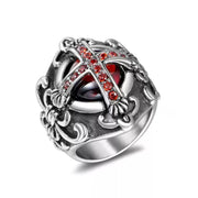 Templar Ruby Cross Signet Ring product image 1