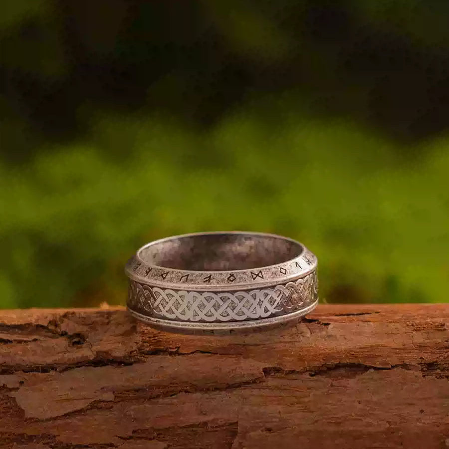 Yggdrasil Tree of Life Viking Ring detail view