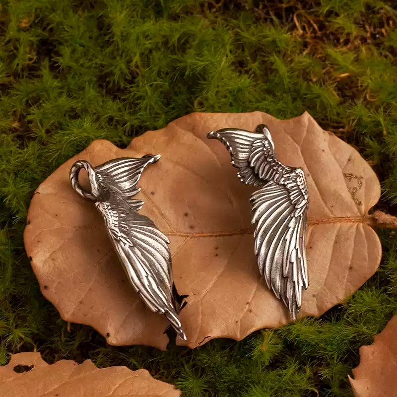 Sacred Love Angel Wing Pendant Necklace alternative model view
