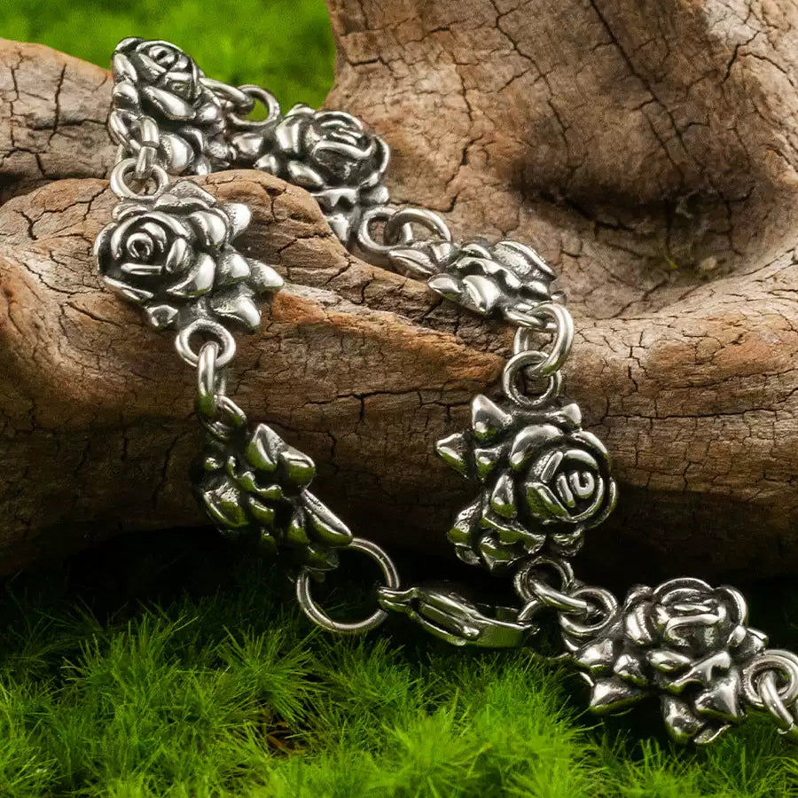 rock rose titanium steel bracelet image 3