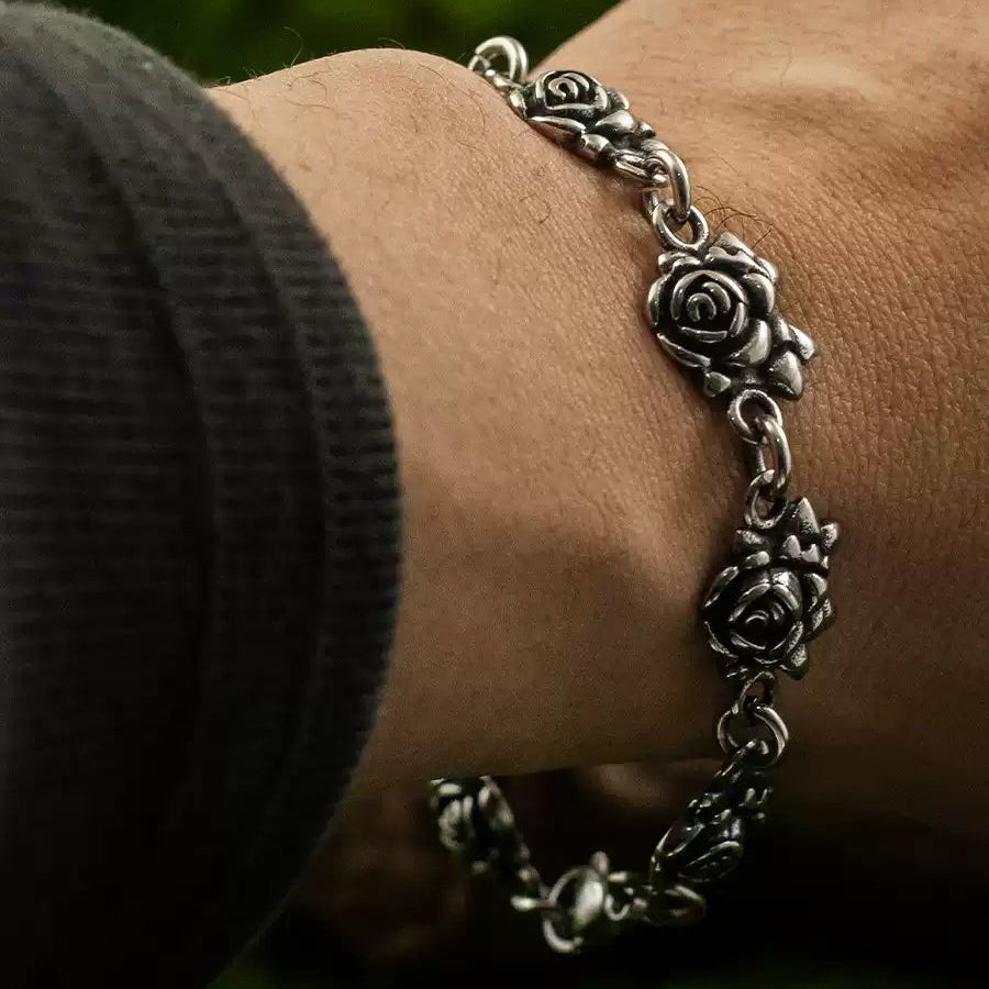 rock rose titanium steel bracelet image 5