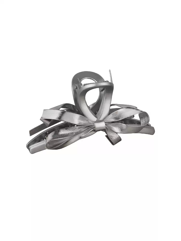silver bow claw clip image 1