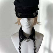 zip chain punk collar image 2