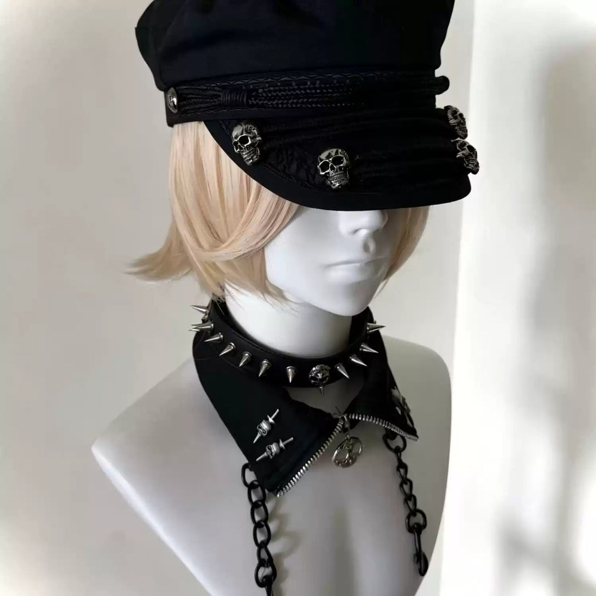 zip chain punk collar image 3
