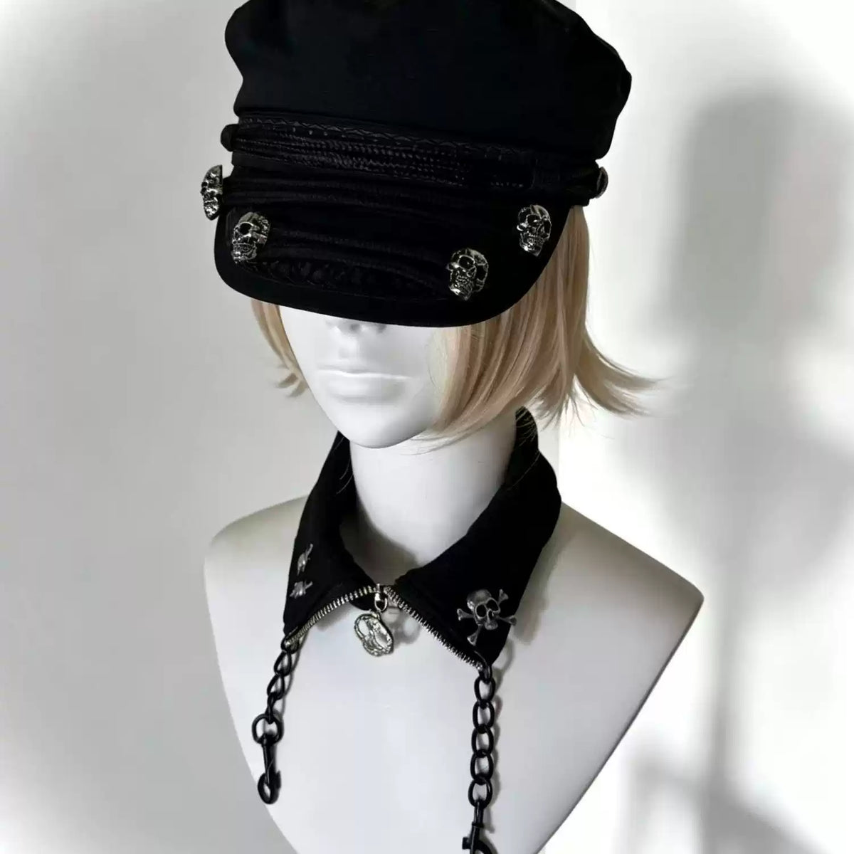 zip chain punk collar image 5